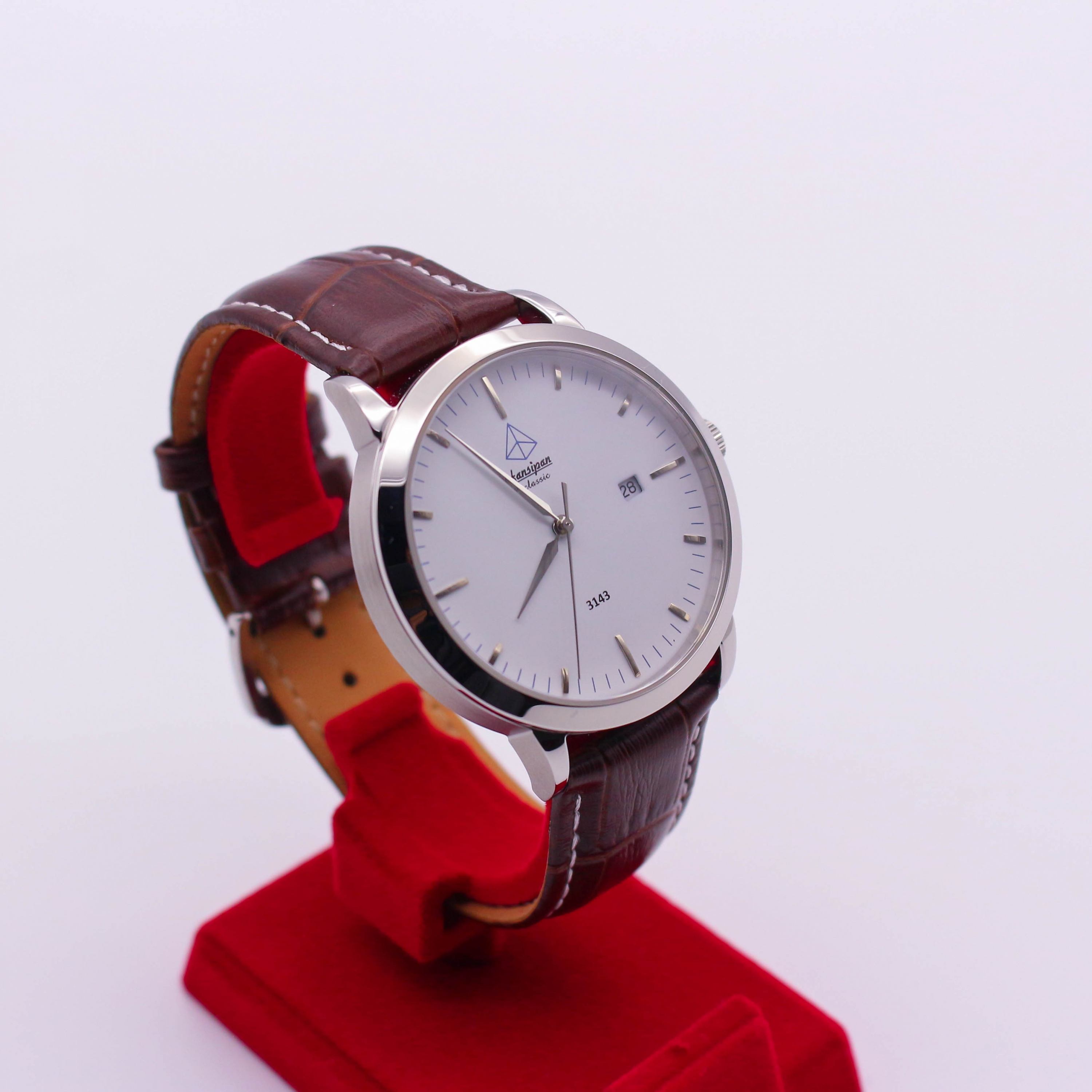 ĐỒNG HỒ NAM FANSIPAN V18 SILVER WHITE DÂY DA