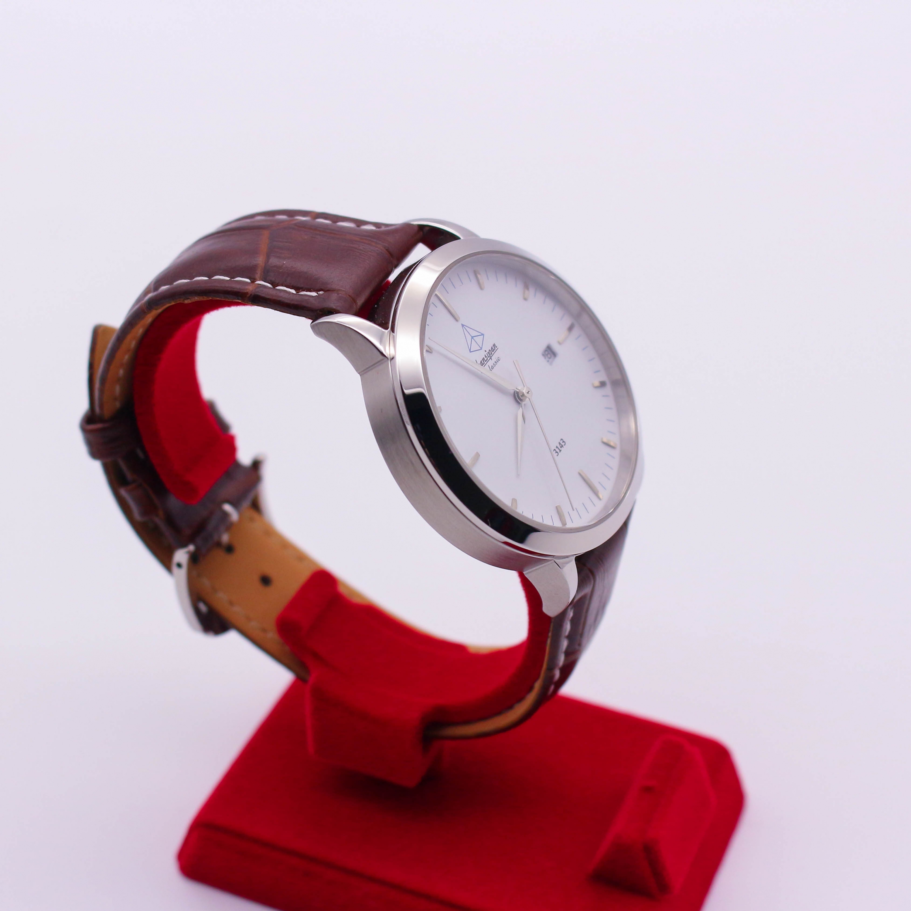 ĐỒNG HỒ NAM FANSIPAN V18 SILVER WHITE DÂY DA