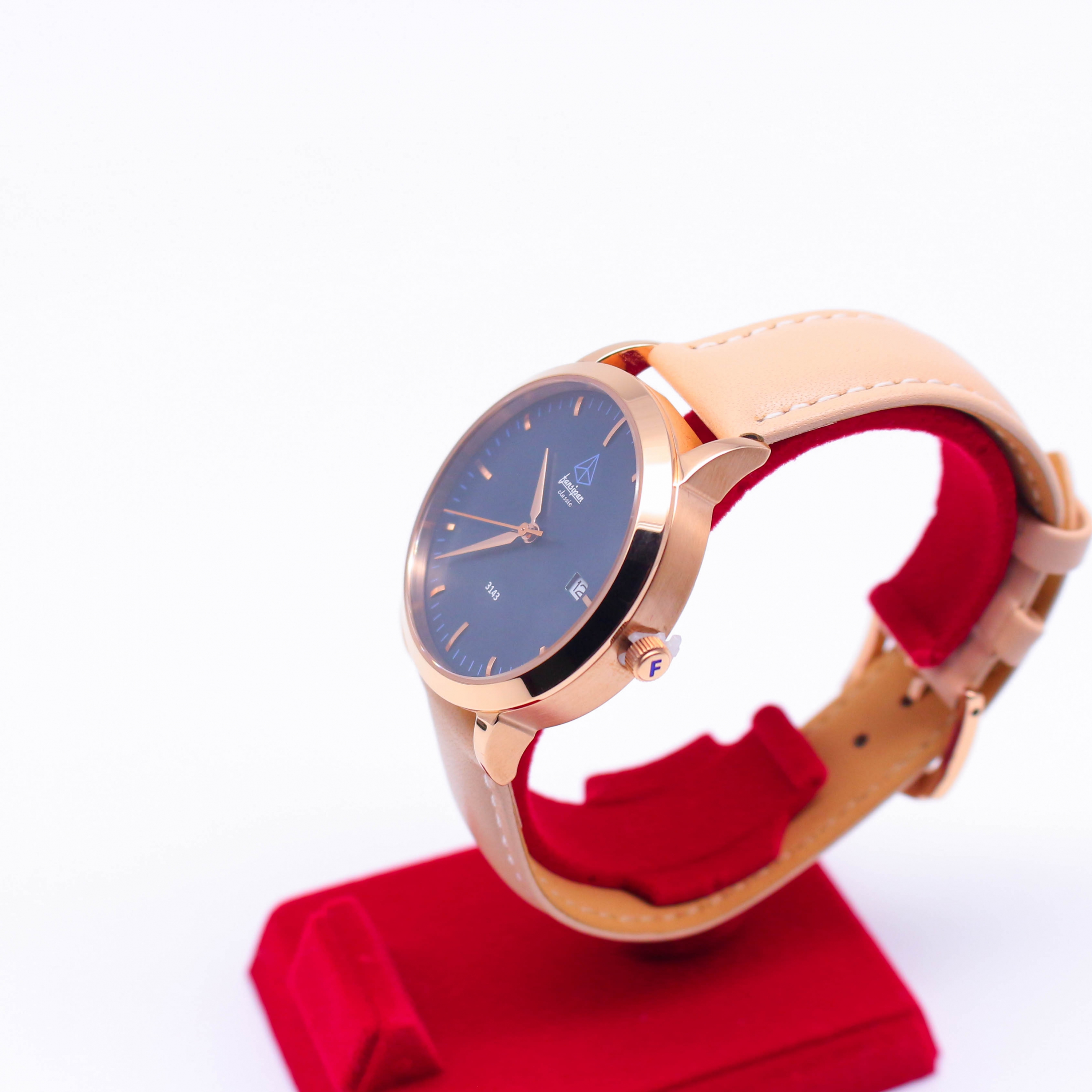 ĐỒNG HỒ NỮ FANSIPAN V18 SILVER NAVY BLUE DÂY DA